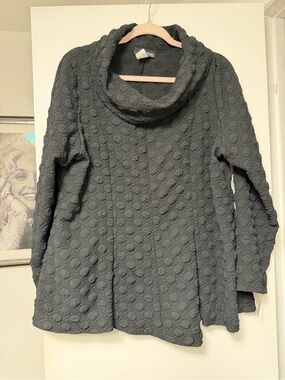 Moonlight by Y&S Fashion Black Textured Cowl Neck Top NWT Women's XXL